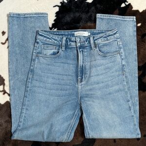 Hidden Light Wash High-Rise Straight Jeans